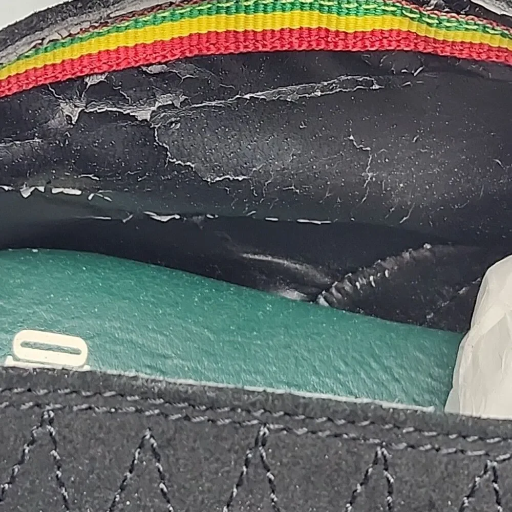 Bob Marley Shoe One Love Rasta Black Suede Men Sz 10 Ankle Chukka NEW